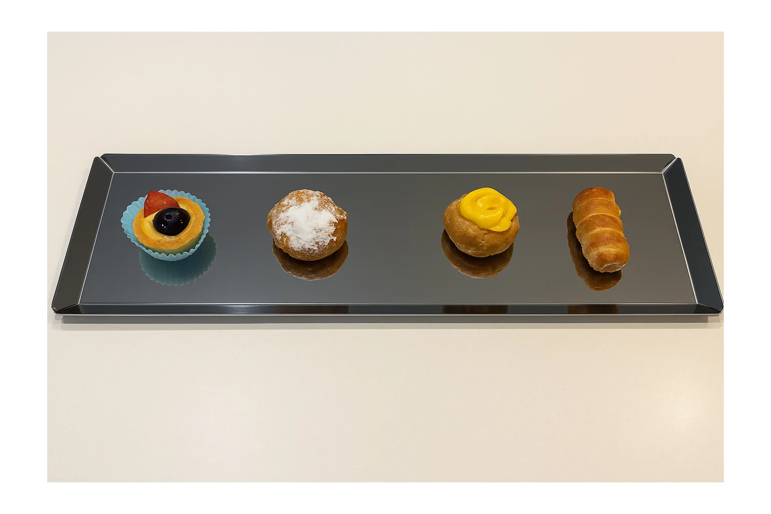 vassoio in acciaio inox per pasticceria immagine orizzontale